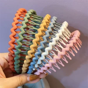Fashion Wave Hairband Teeth Non Slip Headband Women Hair Combs Head Wear Hair Accessories
