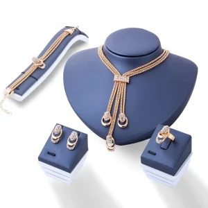 Fashion Women Tassel Jewellery Necklace Set Costume Jewelry