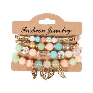 Fashion Women Vintage Jewelry Multilayer Beaded Bracelet Tassel Wrap Handmade Friendship Beads Bracelets for Gifts
