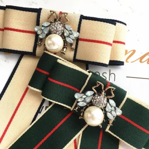 Fashion Women’s Brooches Pins Alloy Natural Stone Decorative Ribbon Bow Assorted Design For Wedding Party Engagement Anniversary