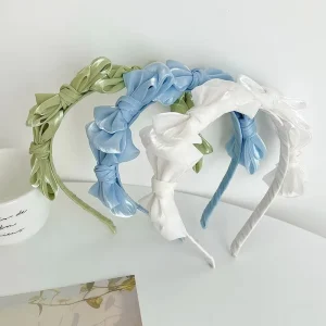 Fashion Women’s Non Slip Bowknot Headbands Fabric Bow Hair Accessories 4 Seasons Custom Size