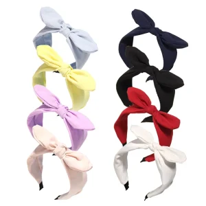 Fashion Women’s Wide Knotted Headband with Bow and Butterfly Design
