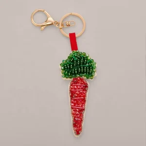 Fashion bag charms trendy beaded bag charms creative Diy Beaded Keychains vegetable keychain charms