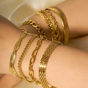 Fashionable Bracelets Bracelet Woman Stainless Steel the Latest Model of a Gold Chain Brand Bracelets for Women Jewelry