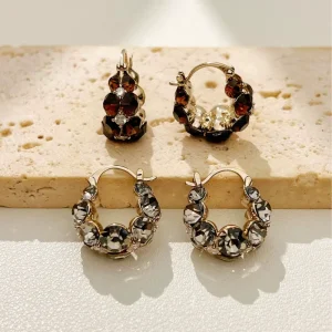 Fashionable Brass Ear Buckles a Light Luxury Style Accessory
