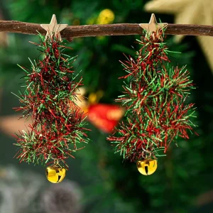 Fashionable Christmas Nutcracker Wreath Clay Christmas Tree Snowflake Fox & Pumpkin Themed Ladies Bead Earrings for Women