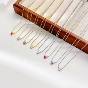 Fashionable Classic Charm Stainless Steel Chokers Pendant Necklace Small Luxury Fresh Versatile Silver Plated