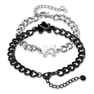 Fashionable Creative Bracelet Nice Design Versatile Love Puzzle Couple Stainless Steel Bracelet Fashion Jewelry Bracelets