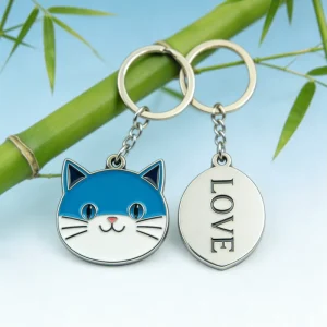 Fashionable Custom High Grade Eco Friendly Metal Keychain Personalized Logo Zinc Alloy Keyring Holiday Events Anniversary Gift