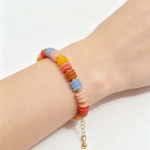 Fashionable Elegant Retro Simple Color Beaded Bracelet Trendy Exquisite Gift