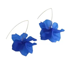 Fashionable Flower Acrylic Earrings Female Handmade Petal Long Earrings Accessory Women Earrings for Daily Wear Wedding Dating