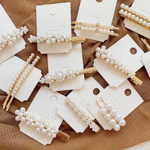 Fashionable Hair Pin Pearl Hair Clip Flower Shape Hair Accessories