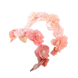 Fashionable Handmade Fabric Simulation Flower Headband Sweet Hair Accessories for Women Beach Vacation & Daily Use
