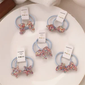 Fashionable Hot Selling Ocean Sparkling Children’s Hair Rope Cute Headband Hair Rope