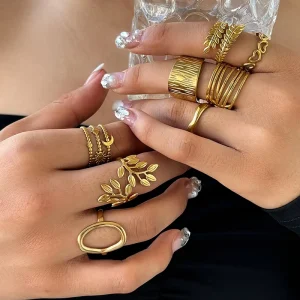 Fashionable Ladies’ Stainless Steel Ring Opening Non fading Index Finger Ring Simple Stainless Steel Ring Factory