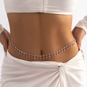 Fashionable Ladies Zircon Pendant Tassel Body Chain Jewelry Waist Chain