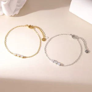 Fashionable Lady’s Zirconia Bracelet Accessory Luxury and Simple Hand Jewelry. Stainless Steel Bracelet Factory