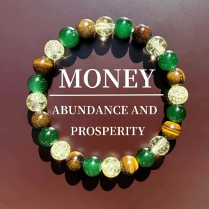 Fashionable Lucky Natural Tiger Eye Stone Bracelet Green Agate Citrine Energy for Wealth Success Money Jewelry for Women Men