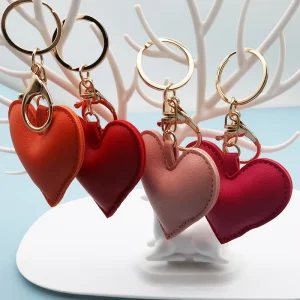 Fashionable Luxury Bag Charms for Purse Handbag Ornament Pendant Women Girls PU Leather Heart Keychain Charm
