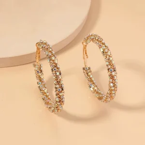 Fashionable Minimalist Design Circle Slimming Exaggerated Earrings