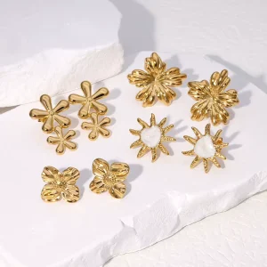 Fashionable Minimalist Stainless Steel Earrings That Do Not Fade Retro Light Luxury Earrings
