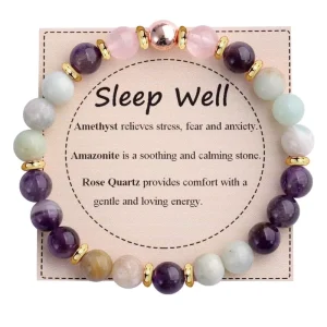 Fashionable Natural Stone Beaded Bracelet a Holiday Gift an Inspirational Balance and Good Luck Bracelet