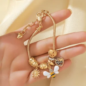 Fashionable Niche Diverse Bee Jewelry love Chain Bracelet One Birthday Party