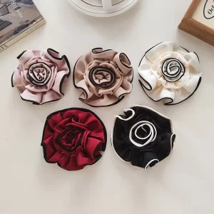 Fashionable Solid Color Hair Tie with Floral Design Customizable Stylish Women’s Hairband