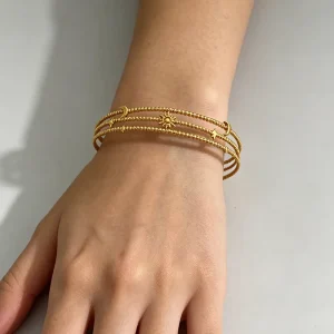 Fashionable Stainless Steel Bracelet 18K Gold Plated Bracelet Suitable for Women Party Gift