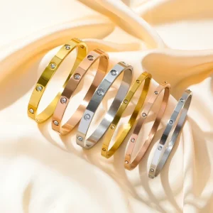 Fashionable Stainless Steel Bracelets Simple Elegant Style Suitable Daily Wear Banquet Gifts Europe & America