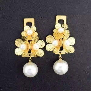Fashionable Stainless Steel Pearl Earrings Accessory Jewelry