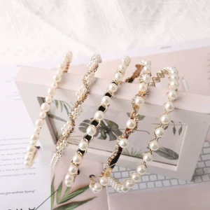 Fashionable White Pearl Luxury Women Hair Accessories Pearls Headband