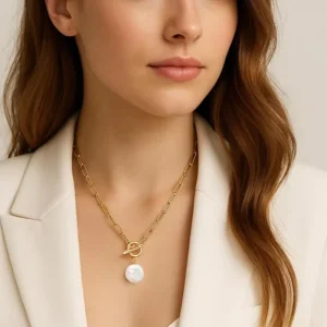 Fashionable Women’S Vacation Party Everyday Wear Natural Stone Layered Necklace Copper Alloy Plating Vintage Style