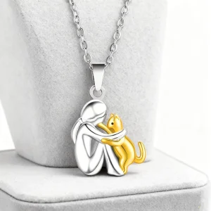 Fashionable Zinc Alloy Necklace Pendant for Girls and Dogs to Embrace Alloy Jewelry Suitable for Party Travel and Travel