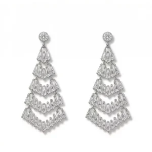 Fashionable Zircon Diamond Bow Earrings Niche Super Beautiful Dresses Banquet Personalized Earrings