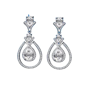 Fashionable Zircon Water Drop Women’s Earrings