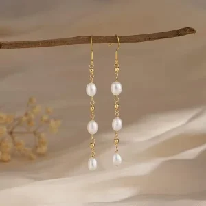 Fashionable and High end Pearl Pendant Earrings Women’s High end Jewelry