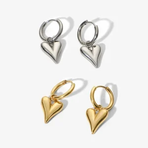 Fashionable and Simple Stainless Steel Women’s Fashionable Pendant Earrings Anti Allergic and Versatile Earrings