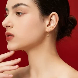 Fashionable and luxurious women’s temperament three piece earring set