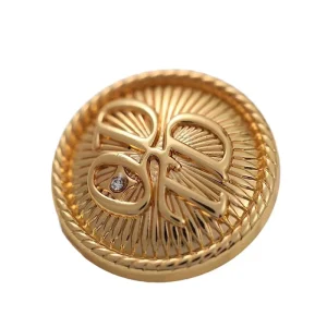 Fashionable round Button Coat Cufflinks Eco-Friendly Zinc Alloy Shank with Sustainable Plating Technics