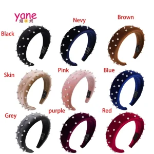 Fashional Hair Accessories About the Pearl Velvet Headband for Women