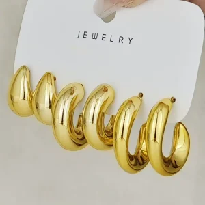 Fashon Gold Earrings Set Multiple Pieces Jewelry for Jewelry African Shop Market N25955
