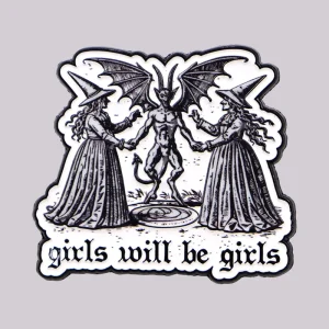 Feminism Enamel Pin Funny Witch Lapel Pin Badge