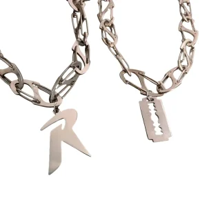Fenyi Jewelry Unique Letters Retro High end Trendy Fashionable Gift Party Hip hop Necklace Men and Women Accessories