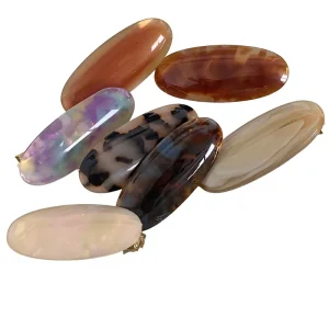 Fever Blogger Same Style Acetate Small Oval Hair Clip Korean France French Side Clip Retro Bangs Duckbill Clip Party Hair