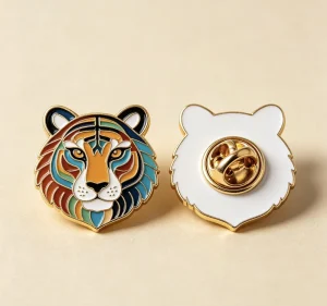 Fight Like A Tiger Enamel Pin Animal Sports Lapel Pin for Athlete Gift