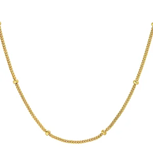 Fine 18k Gold Satellite Link Chain Necklaces for Women 925 Sterling Silver Fashion Chains Choker Necklace Custom Jewelry
