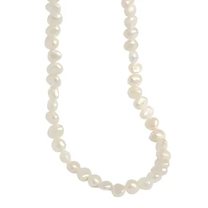 Fine Choker Collar Pearl Necklaces for Women 925 Sterling Silver Fashion Chains Necklace Designer Custom Jewelry
