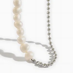 Fine Choker Pearl Jewelry Necklaces for Women 925 Sterling Silver Fashion Chains Collar Link Chain Necklace Girl Designer Custom