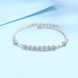 Fine Fashion 925 Sterling Silver Bracelet Jewelry GRA Certificate 1.35CT Moissanite Diamond Bracelet Adjustable